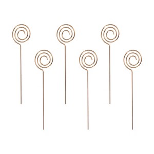 Unique Bargains Stainless Steel Drink Appetizer Circle Head Cocktail Picks 5.24" 6 Pcs - 1 of 4