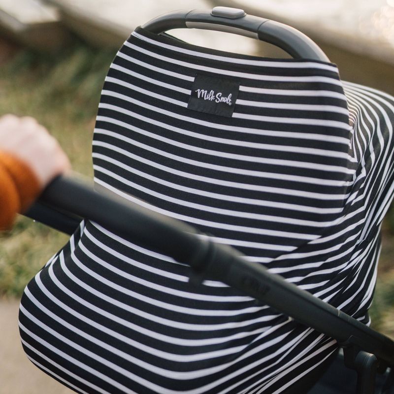 Milk Snob Nursing Cover/Baby Car Seat Canopy - Modern Stripe, 4 of 5