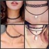 12PC Tattoo Choker Necklace - 90s Y2K Vintage, Rainbow Goth Style, Adjustable Stretchy Elastic - 3 of 4