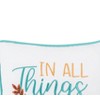 C&F Home 10" x 10" Thanksgiving "In All Give Thanks" Wheat Flowers Accent Small Petite Throw Pillow - 2 of 4