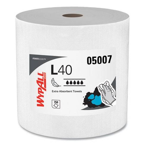 Wypall L40 Towels, Jumbo Roll, 12.5 X 12.2, White, 750/roll : Target