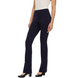 ZayWay Women's Stretch Bootcut Dress Pants with Pockets - Wear to Work - Ponte Treggings - 1 of 4