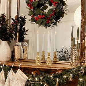 MOEPISY Christmas Tree Candle Holders Set of 4 ¨C Taper Candle Holders for Christmas Decorations - 1 of 4