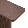 ORRD Modern Console Table for Entryway with Ash Veneer Top & Fluted Metal Base, Hallway Sofa Table, Stylish Living Room Accent Furniture - 4 of 4