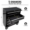Garvee Rolling Tool Chest with Wheels 5 Drawers Toolbox on Wheels, Craftsman Tool Chest with Key for Workshop, Garage, Black - 4 of 4