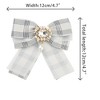 INSPIRE CHIC Women's Plaid Ribbon Checked Pins Bowtie Brooches - 2 of 4