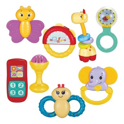 Nothing But Fun Toys My First Teether & Rattles Set - 8 Pieces