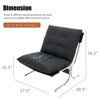 FONTOI Leather Armchair with High Back, Modern Accent Chair, Sofa Chairs with Soft Padded for Home, Black, 32.3"*39"*27.4" - 3 of 4