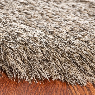 Sable Silken Shag 36" Handmade Wool & Synthetic Rug