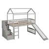 YOOCOZZ Twin Loft Bed with Two Drawers and Slide, House Bed with Slide - 2 of 4