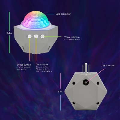 Gray LED Color Changing Nursery Night Light Projector