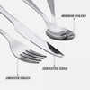 DOMETOUR 24-Piece Stainless Steel Flatware Set Service for 6 People Silver - 4 of 4