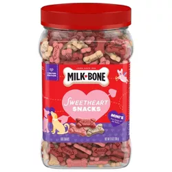 Milk-Bone Mini Sweetheart Snacks Dog Biscuits Canister Dog Treats - 25oz