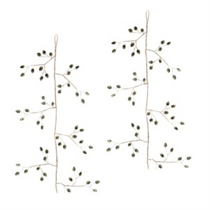 Jeweled Bead Leaf Garland (Set of 2) - 1 of 4