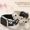 HTUTWOO Floral Apple Watch Band, Engraved Flower Silicone Strap 38/40/41/42/43/44/45/49mm for iWatch Series 11 10 9 8 7 6 5 4 3 2 SE Ultra - 3 of 4