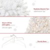HOMCOM 6' Tall Prelit Christmas Tree Douglas Fir Artificial Christmas Tree with Realistic Branches, 250 Warm White LED Lights and 1000 Tips, White - 3 of 4