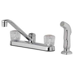 OakBrook Essentials Two Handle Chrome Kitchen Faucet Side Sprayer Included - 1 of 1