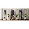 NicBex 360°Rotating Full Length Mirror, Solid Wood Floor Mirrors with Hook & Storage Rack for Bedroom Living Room Cloakroom, Walnut - 4 of 4