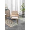 CAVINAS Upholstered Accent Chair with Adjustable Armrests and Backrest,Modern Velvet Chair and Ottoman Sets for Bedroom,Reading Room - 2 of 4