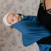 Bleu La La , 100% Luxury Organic Cotton Ribbed Baby Swaddle Blanket for Newborn and Infant Boys and Girls - 4 of 4
