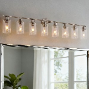 BAOURE Modern Vanity Light, Bathroom Light Fixtures for Expansive Bathrooms, Wall Lamp with Clear Glass for Mirror, Living Room - 1 of 4