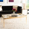 Leilani Palm Leaf Coffee Table - Gold Leaf/Glass - Safavieh - 2 of 4