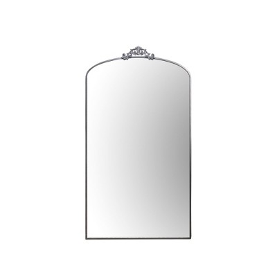 Infurnic Full Length Mirrors Elegant Baroque Style, Vintage Ornate Arched for Living Room, Bedroom, Clothing Shop, Silver, 36"*0.78"*66.5"