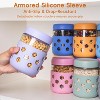 6-Pack 16oz Glass Mason Jars with Silicone Sleeves, Airtight BPA-Free Overnight Oats Containers with Lids, Dishwasher Safe Jars for Pudding, Yogurt - 2 of 4
