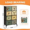 ZACHVO 8-Drawer Baroque florals Fabric Dresser – 2-Column, 4-Tier Large Capacity with Wooden Top - 3 of 4
