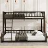 ModernLuxe Twin XL/Full XL over Queen Floor Bunk Bed Frame with Ladder & Safety Guardrails, Detachable Metal Bunk Bed - 2 of 4