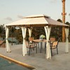 Costway 2-Tier 10'x13' Steel Gazebo Canopy Tent Shelter Patio Garden Outdoor Netting - 4 of 4