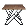 Christopher Knight Home Quillson Modern Double Pedestal Dining Table, Walnut/Black - 4 of 4
