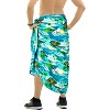 HAPPY BAY Men's Beachwear Wraps Swim Bath Trunk Swimsuit Regular Surfing Swimwear Summer Sarong Long Pareo Wrap One Size Blue, Tree - 3 of 4