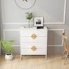 Sideboard Buffet Cabinet, Modern Kitchen Storage Cabinet With Adjustable Shelves, Modern Cupboard With Square Handle - 3 of 4