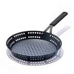 OXO 12" Steel BBQ Open Frypan with Silicone Sleeve Black