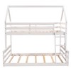 PAGED Twin Size Bunk Bed House Shaped Pine Bed Frame with Slide, Guardrail and Ladder for Bedroom - 3 of 4