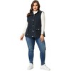 Agnes Orinda Women's Plus Size Utility Cargo Pockets Drawstring Waist Sleeveless Scrub Vests - 3 of 4