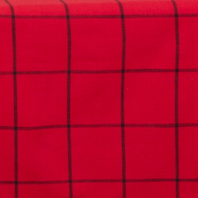 Red and Black Plaid Cotton Table Runner