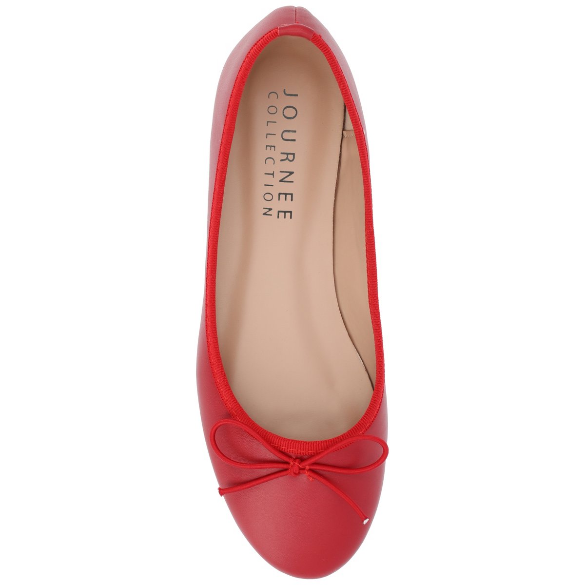 Обувь Journee Collection Women's Vika Slip On Round Toe Ballet Flats Red 7 — фото 4