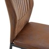 PAGED Luxury Dining Chairs Set of 6 Vertical Stripe Back Dining Room Chairs with Metal Legs for Dining Room, Kitchen - 4 of 4