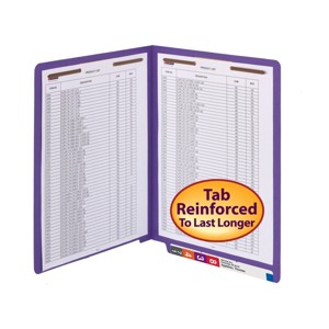 Smead WaterShed/CutLess End Tab Fastener Folder, Reinforced Straight-Cut Tab, Two Fasteners, Letter Size, 50 per Box - 1 of 4