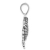 Black Bow Jewelry Sterling Silver Large Antiqued Spiral Seashell Pendant - 2 of 4