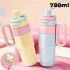 Boersma 780ml Gradient Stainless Steel Thermal Cup with Lid & Straw, Double-Wall Insulated Large Capacity Coffee Travel Tumbler for Hot & Cold Drinks - 4 of 4