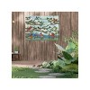 Cottage Garden West of The Wind Mixed Company Red, Blue, Green 40 x 30 Inch Waterproof Gallery Wrapped Canvas, Outdoor Garden, Yard, Patio All Weather - 2 of 2