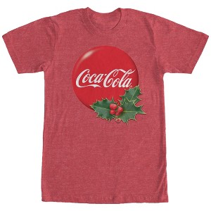 Men's Coca Cola Christmas Classic Holly T-Shirt - 1 of 4