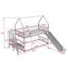 NicBex Twin over Twin Bunk Bed with Guardrail and Convertible Slide,House Loft Bed with Built-in Ladder,Noise Reduced Bunk Beds for Bedroom - 3 of 4