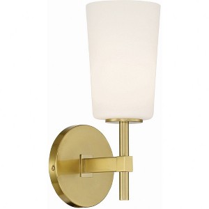 Crystorama Lighting Colton 1 - Light Sconce in  Aged Brass - 1 of 3