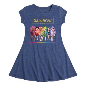 Girls' - Rainbow High - Toy Doll Lineup Fit & Flair Cap Sleeve Dress - 1 of 3