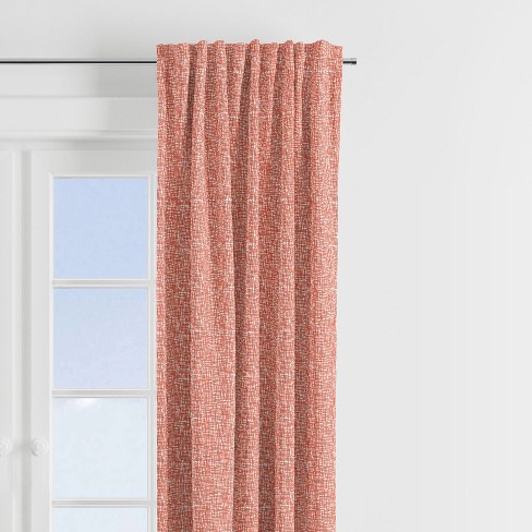 Pillowfort Peach Pink Scallop Valence Blackout Window Curtain Panel 42x84 for sale online 
