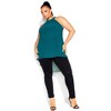 Women's Plus Size Halter Pleat Top - teal | CITY CHIC - 4 of 4